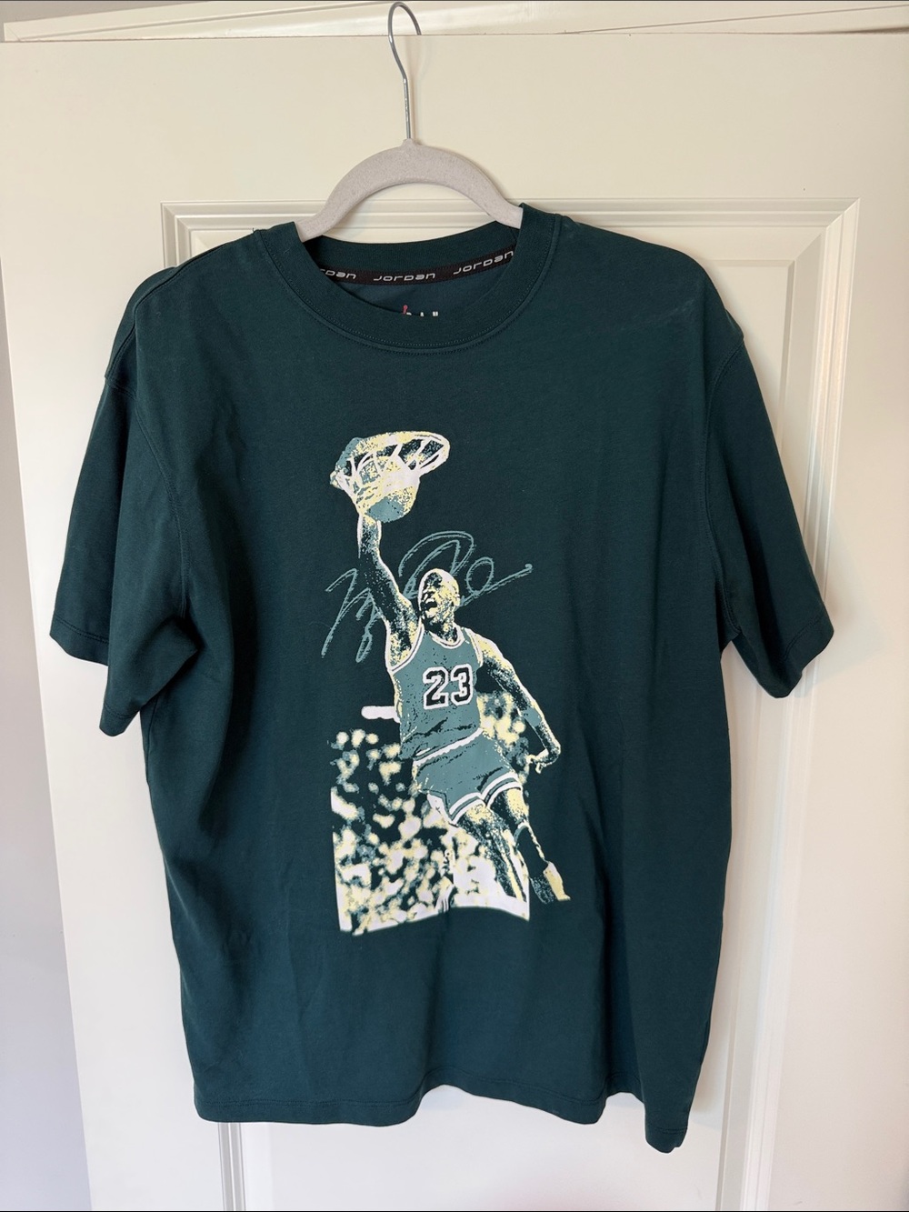 Jordan Men's Forest Green Graphic Short Sleeve Tee